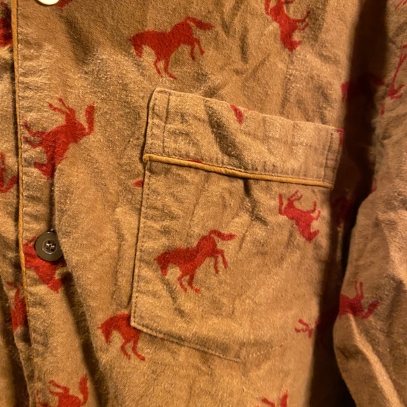 Men’s flannel horse themed pjs set - Picture 5 of 15